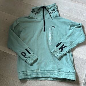 NWT Victoria’s Secret Pink Quarter Zip Pullover sz S
